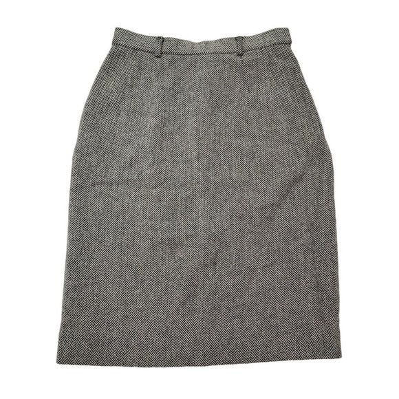 Ralph Lauren Purple Label Brown Skirt 6 Knee Length Straight Wool Pencil